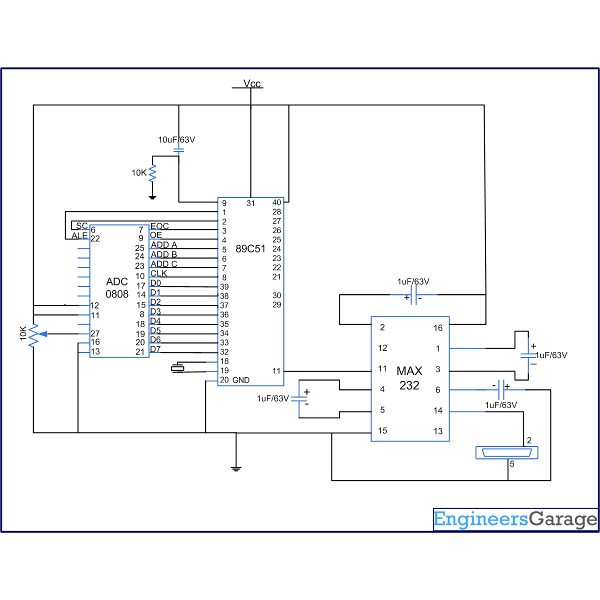 使用8051微控制器(AT89C51)的中断时钟将ADC0808与串口(RS232)连接(Part 27/45) - beplay官网官方网站 ...